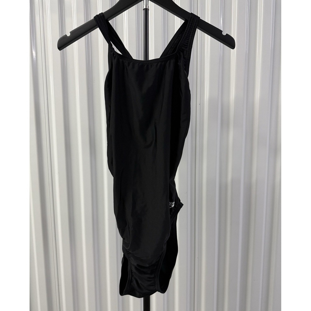 NWT Speedo Competitive One Piece Swimsuit Black Size 12/38 SKU 0027